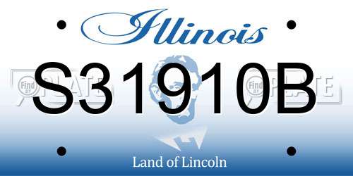 S31910B Illinois License Plate