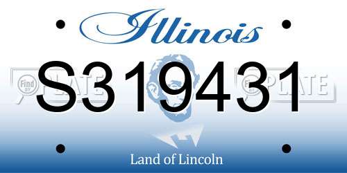 S319431 Illinois License Plate