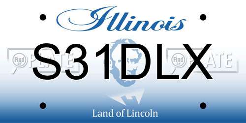 S31DLX Illinois License Plate