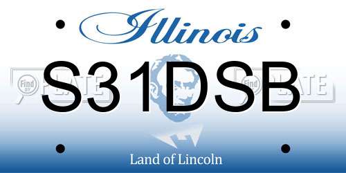 S31DSB Illinois License Plate