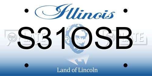 S31OSB Illinois License Plate