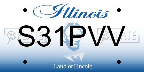 S31PVV Illinois License Plate