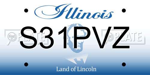 S31PVZ Illinois License Plate