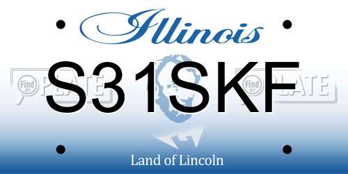 S31SKF Illinois License Plate