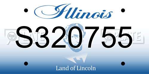 S320755 Illinois License Plate