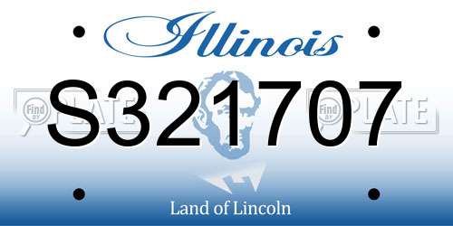 S321707 Illinois License Plate