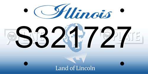 S321727 Illinois License Plate