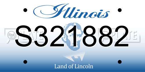S321882 Illinois License Plate