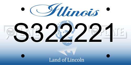 S322221 Illinois License Plate