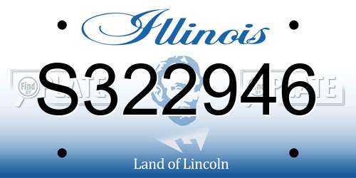 S322946 Illinois License Plate