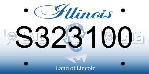S323100 Illinois License Plate