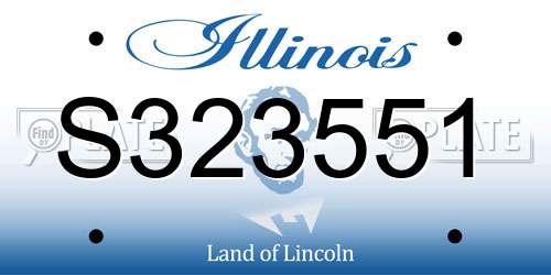 S323551 Illinois License Plate