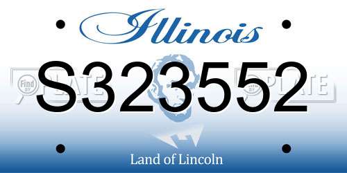 S323552 Illinois License Plate