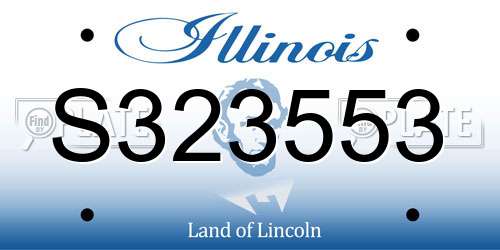 S323553 Illinois License Plate