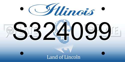 S324099 Illinois License Plate