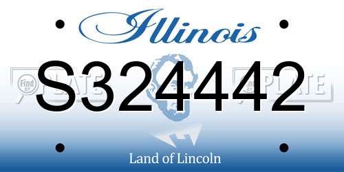 S324442 Illinois License Plate