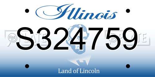 S324759 Illinois License Plate