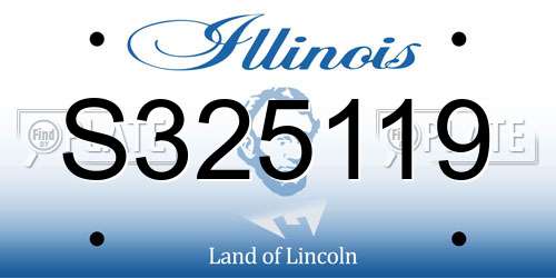 S325119 Illinois License Plate