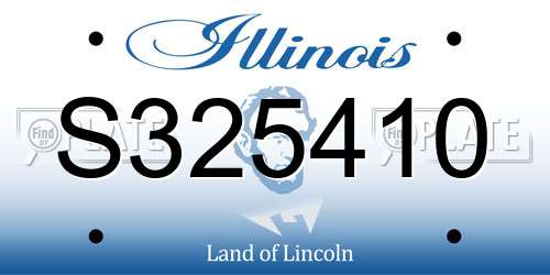 S325410 Illinois License Plate
