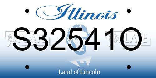 S32541O Illinois License Plate