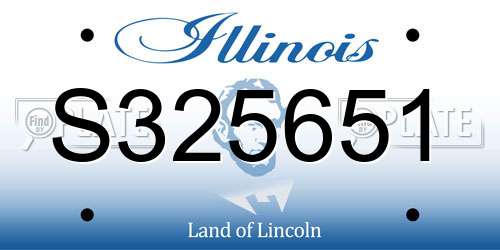 S325651 Illinois License Plate