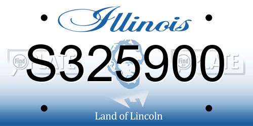 S325900 Illinois License Plate