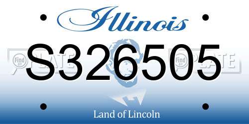 S326505 Illinois License Plate