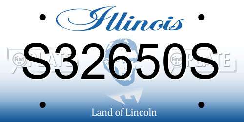 S32650S Illinois License Plate