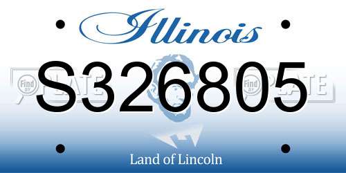 S326805 Illinois License Plate