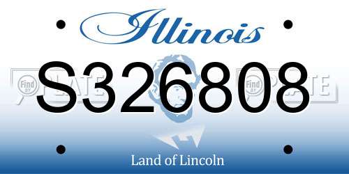 S326808 Illinois License Plate
