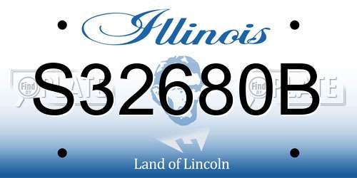 S32680B Illinois License Plate