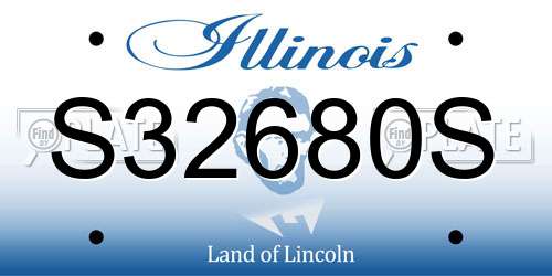 S32680S Illinois License Plate