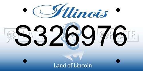 S326976 Illinois License Plate