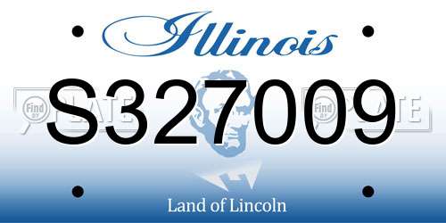 S327009 Illinois License Plate