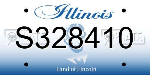 S328410 Illinois License Plate