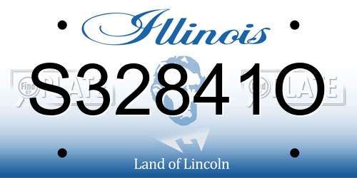 S32841O Illinois License Plate