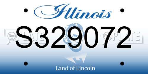 S329072 Illinois License Plate