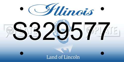 S329577 Illinois License Plate