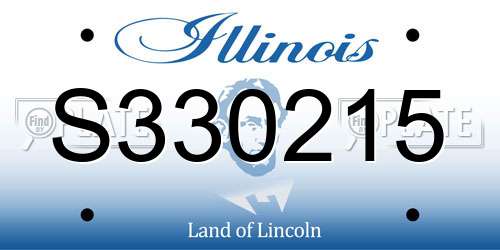 S330215 Illinois License Plate