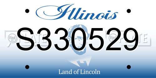 S330529 Illinois License Plate