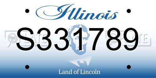 S331789 Illinois License Plate