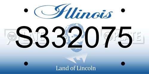 S332075 Illinois License Plate