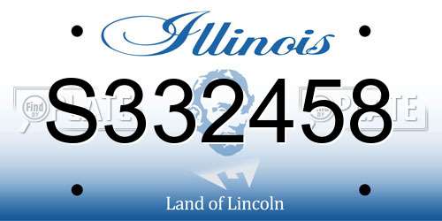 S332458 Illinois License Plate
