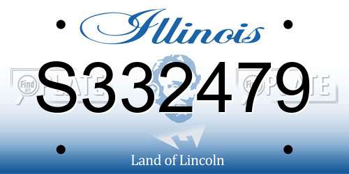 S332479 Illinois License Plate