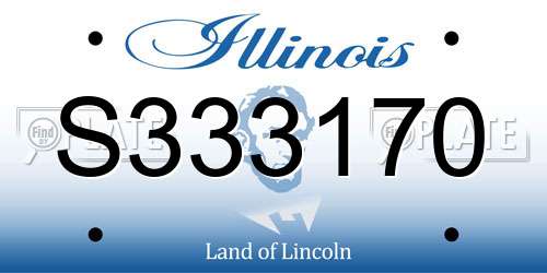 S333170 Illinois License Plate