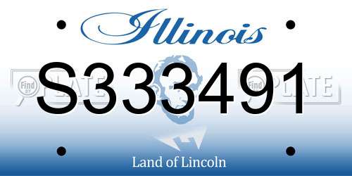 S333491 Illinois License Plate