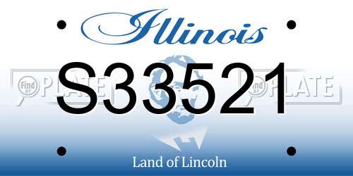 S33521 Illinois License Plate