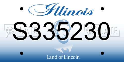 S335230 Illinois License Plate