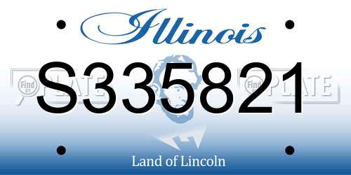 S335821 Illinois License Plate