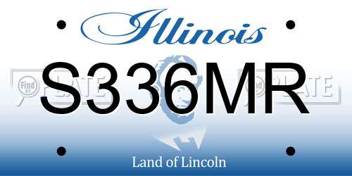 S336MR Illinois License Plate